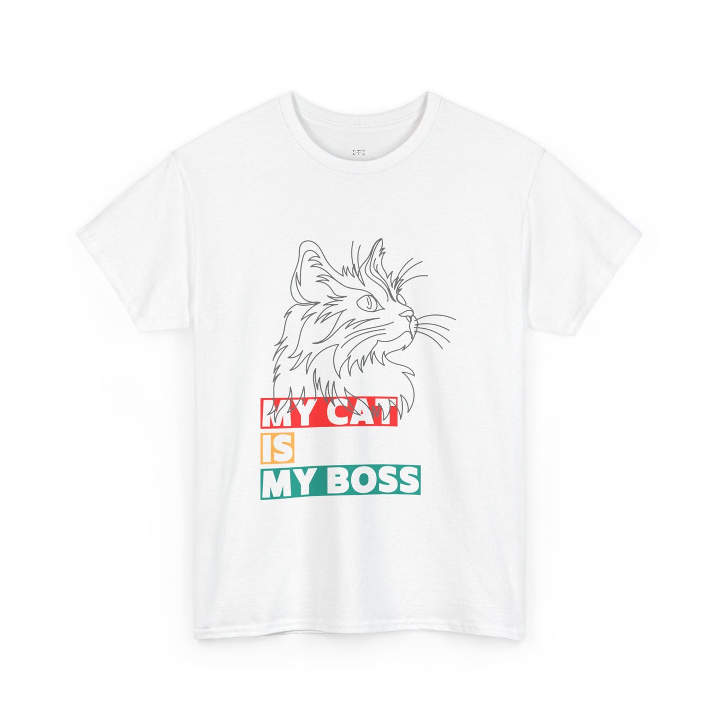 Funny Cat Lover TShirt My Cat Is My Boss Cute Kitty Shirt for Women and Men