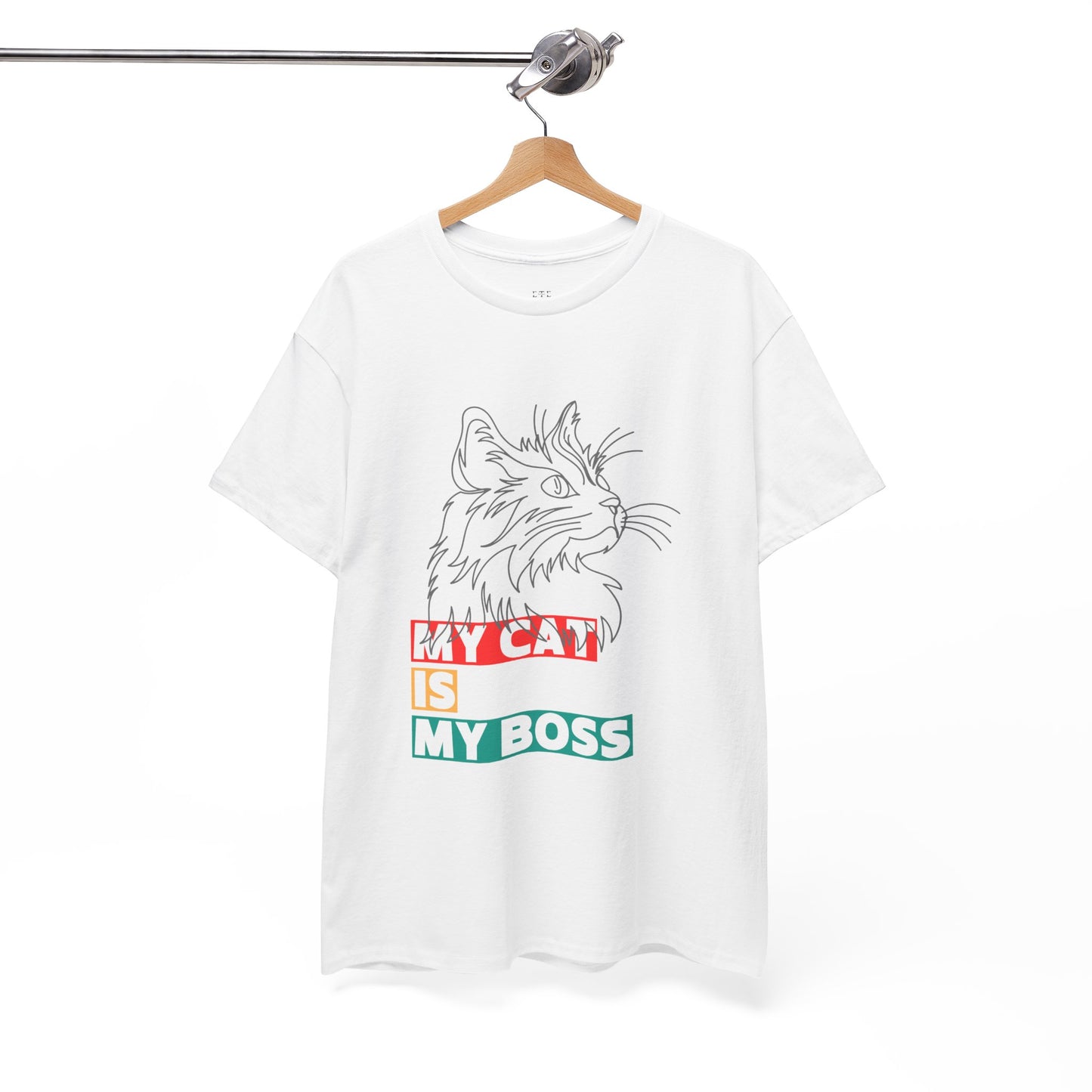 Funny Cat Lover TShirt My Cat Is My Boss Cute Kitty Shirt for Women and Men