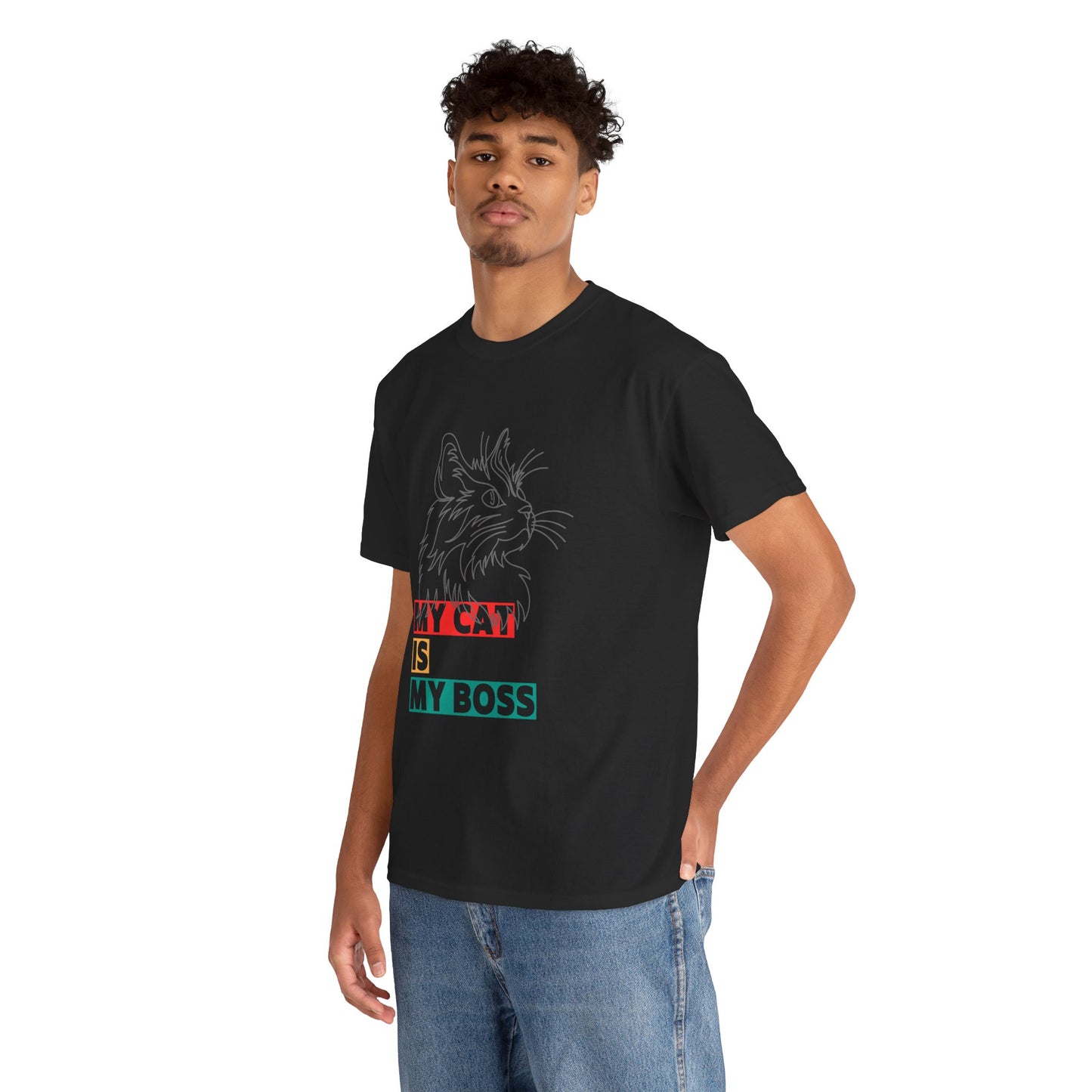 Funny Cat Lover TShirt  My Cat Is My Boss Cute Kitty Shirt for Women and Men