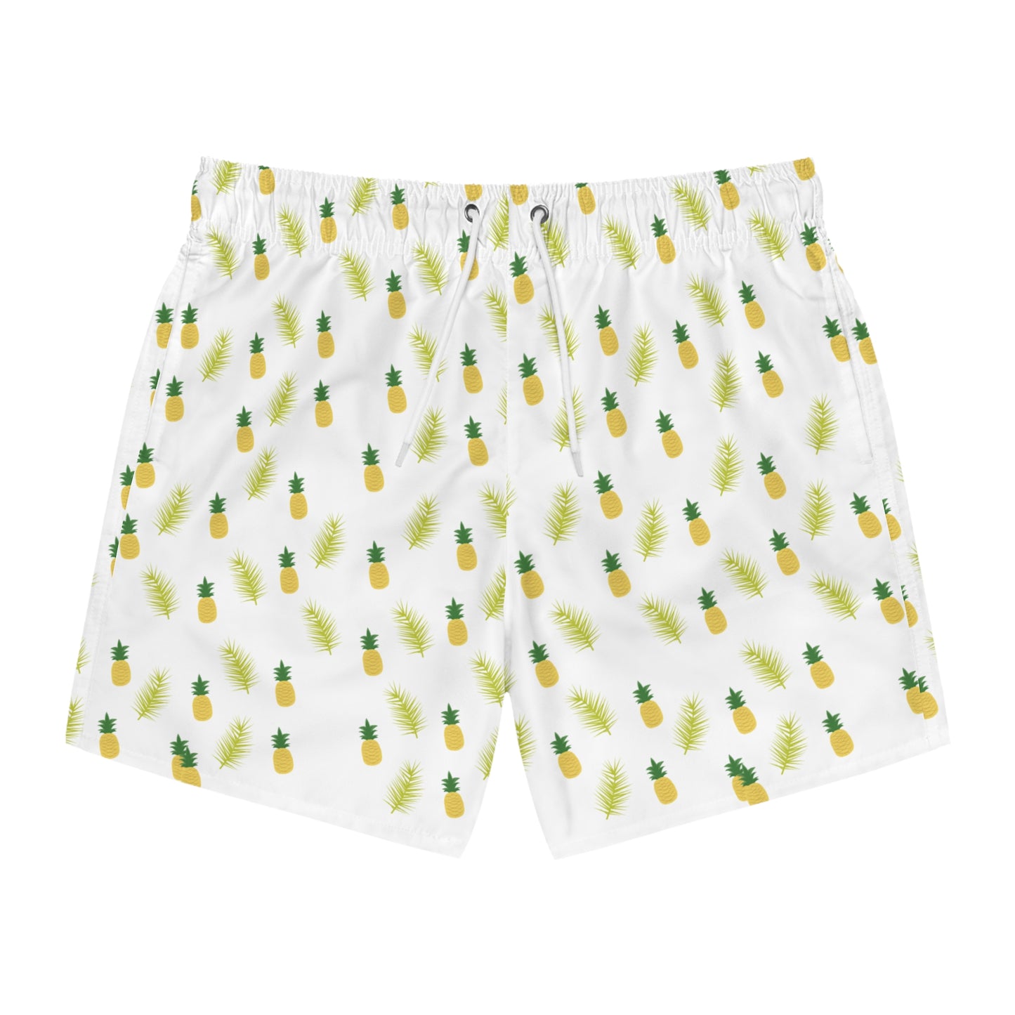 Tropical Pineapple Swim Trunks, Fun Beach Shorts, Summer Swimwear, Vacation Ready, Men's Swim Shorts